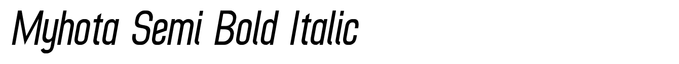 Myhota Semi Bold Italic